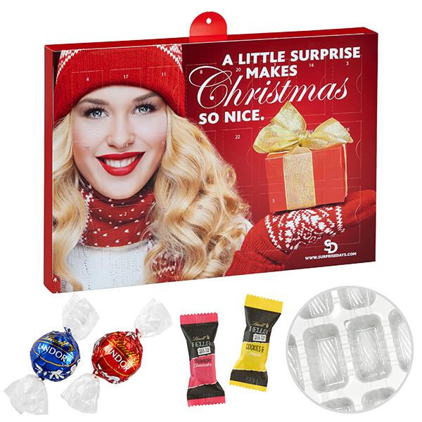 Premium Marken-Adventskalender mit Lindt Lindor &