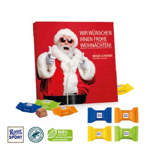 Tisch-Adventskalender mit Ritter SPORT Schokow�rfel