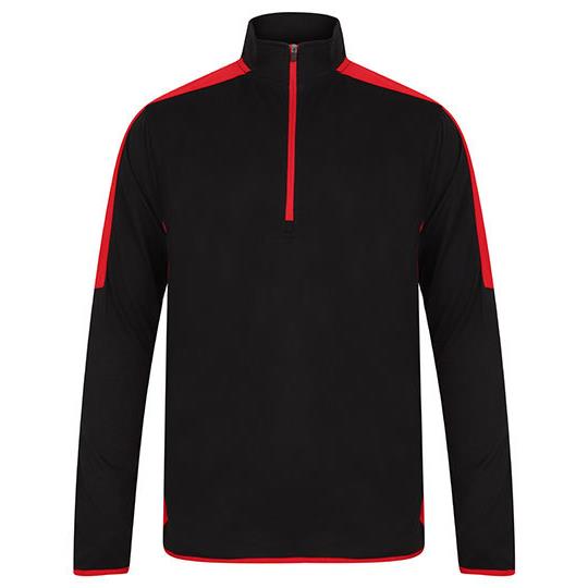 Adults 1/4 Zip Midlayer With Contrast Panelling