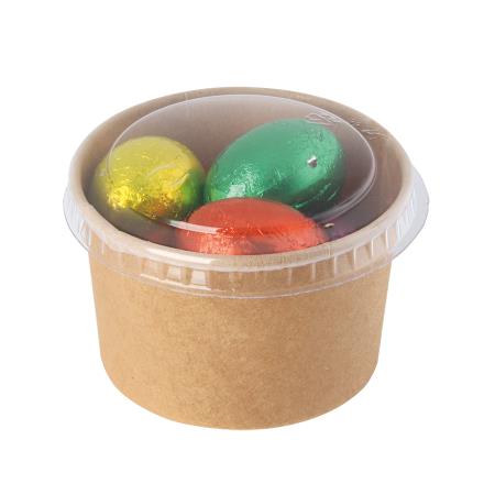 Bonbontopf Kraftkarton mit Deckel 100 ml.