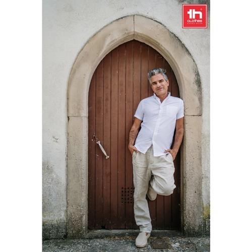 THC LONDON WH. Kurz�rmeliges Herren-Oxford-Hemd. Wei�e